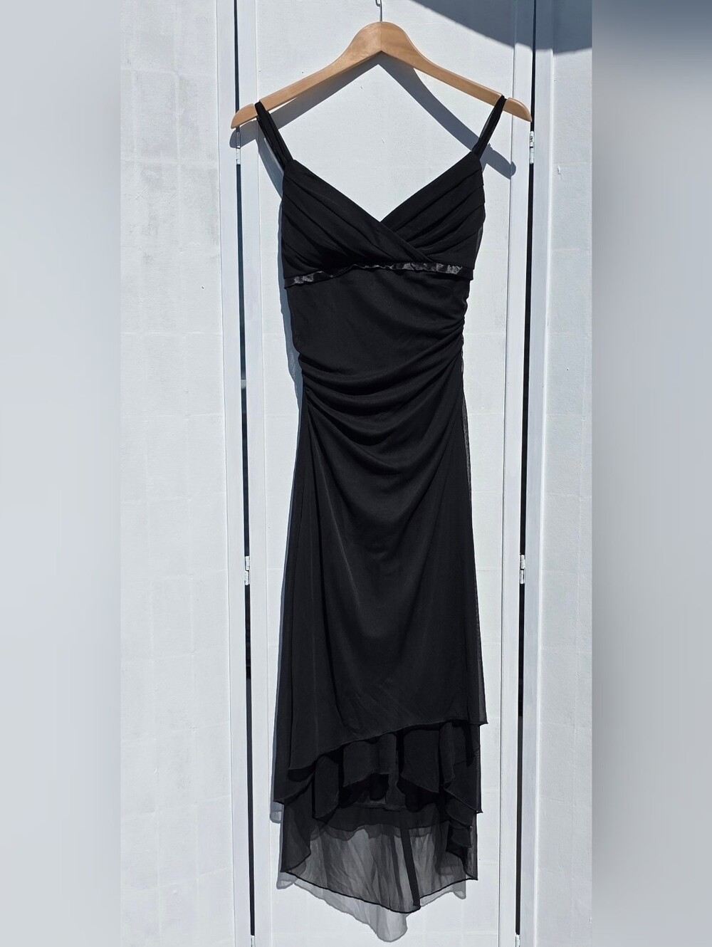 Ruby Rox Size S Black Women's Evening Dress - Sleek Draped Gown